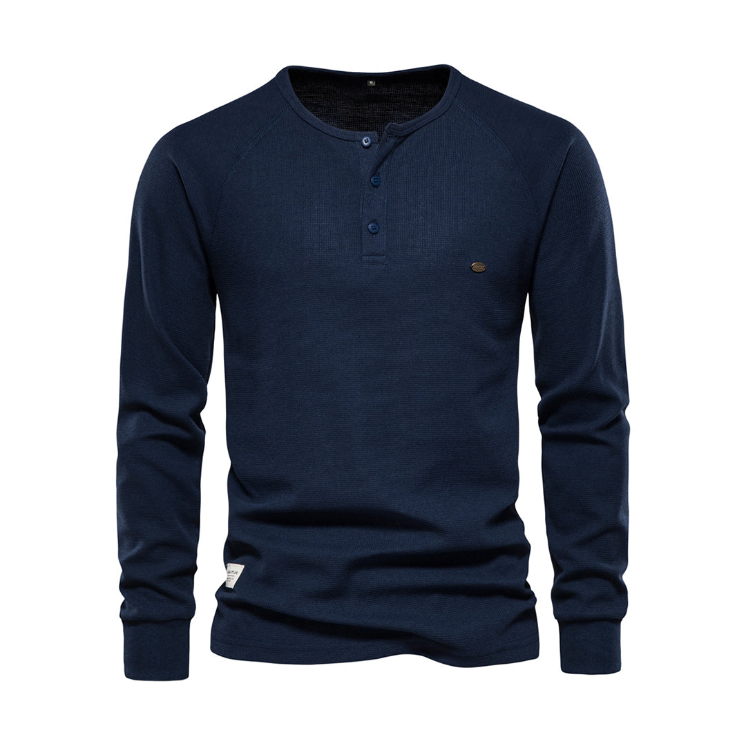 Chemise Casual Col Côte à Boutons