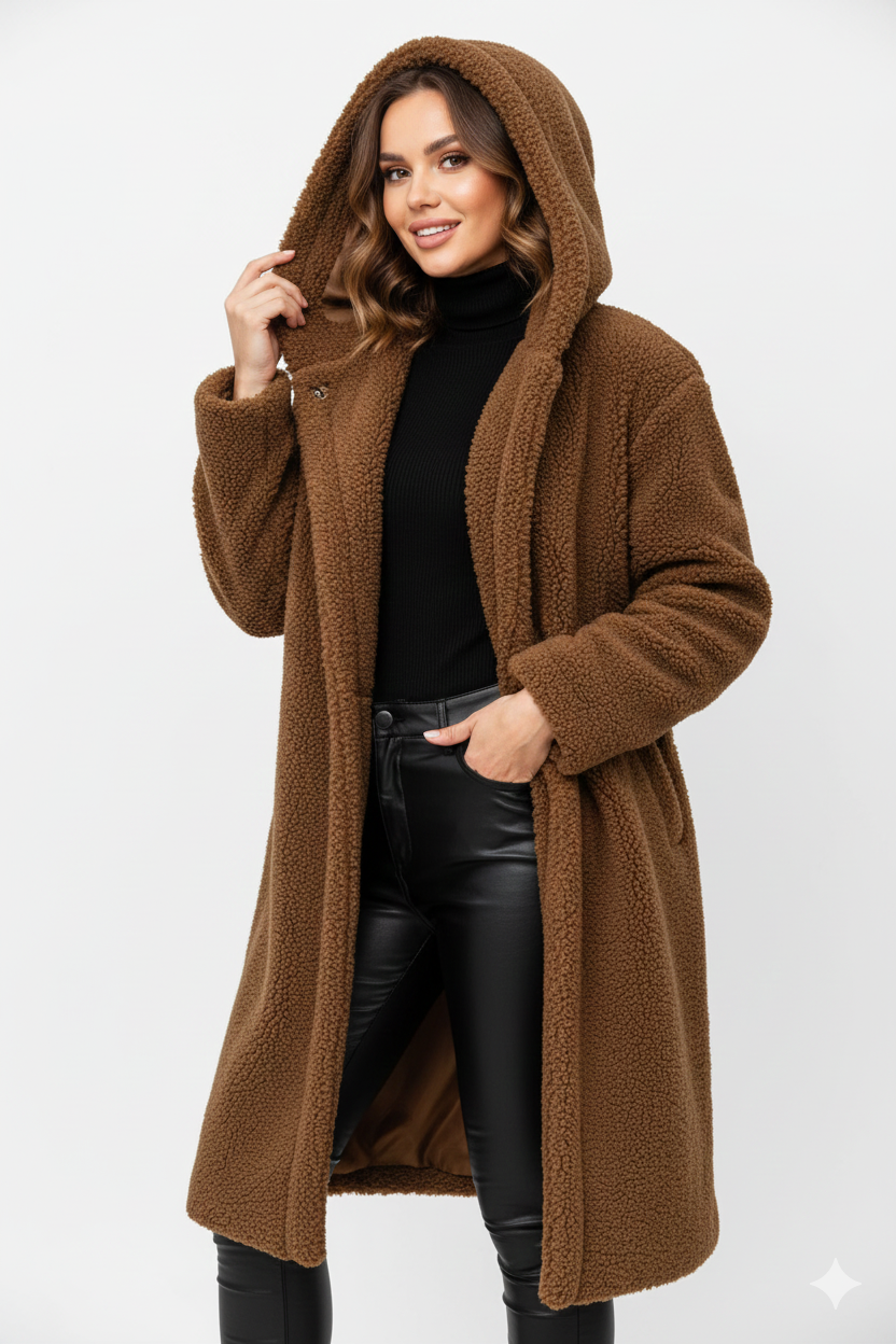 Manteau Teddy Douillet Femme - Veste Hiver Élégante et Confortable