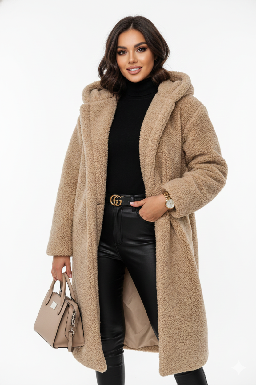 Manteau Teddy Douillet Femme - Veste Hiver Élégante et Confortable - LuxeStyle