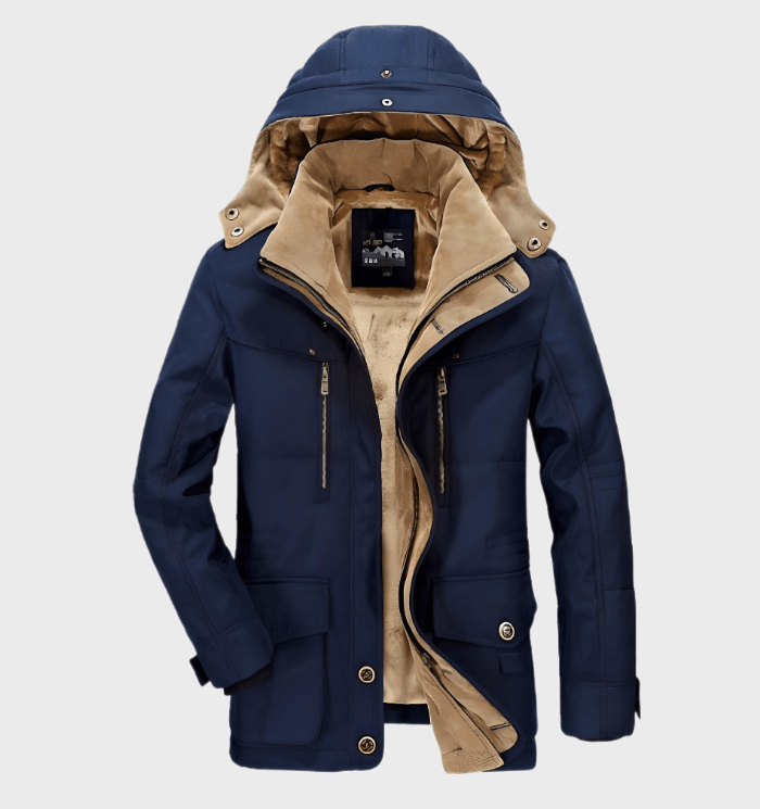 Veste hiver étanche parka beige homme