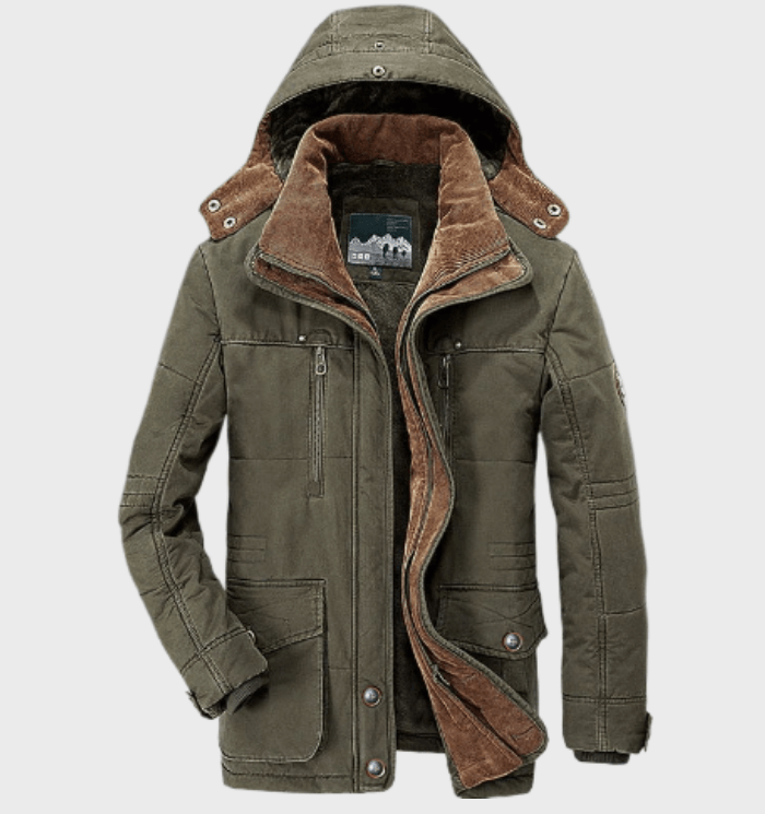 Veste hiver étanche parka beige homme