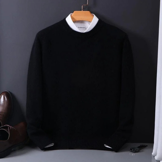 Pull Homme Hiver Laine Noir Classique - LuxeStyle