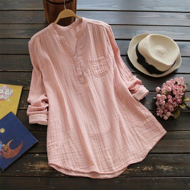 Chemise Féminine Col En V Décontractée - LuxeStyle