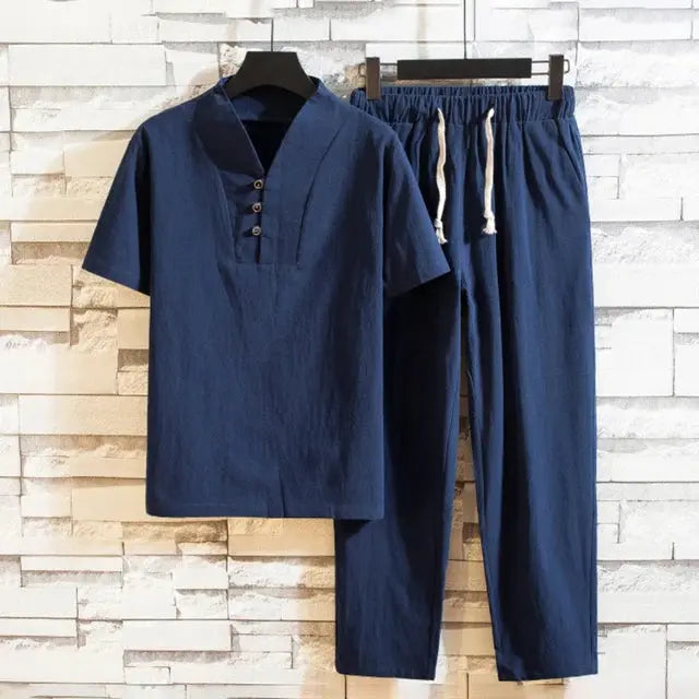 Tenue Détente Homme Classique Chemise Blanche et Pantalon