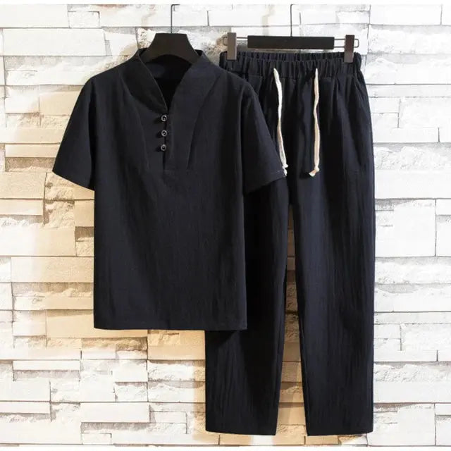 Tenue Détente Homme Classique Chemise Blanche et Pantalon
