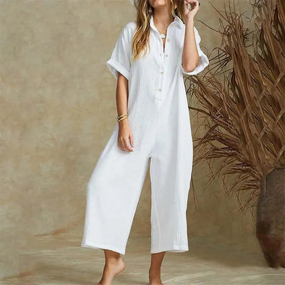 Aurelia™ – Combinaison Femme Chic à Jambes Larges