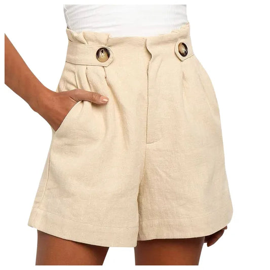 Short Lin Clair Féminin avec Perles - LuxeStyle