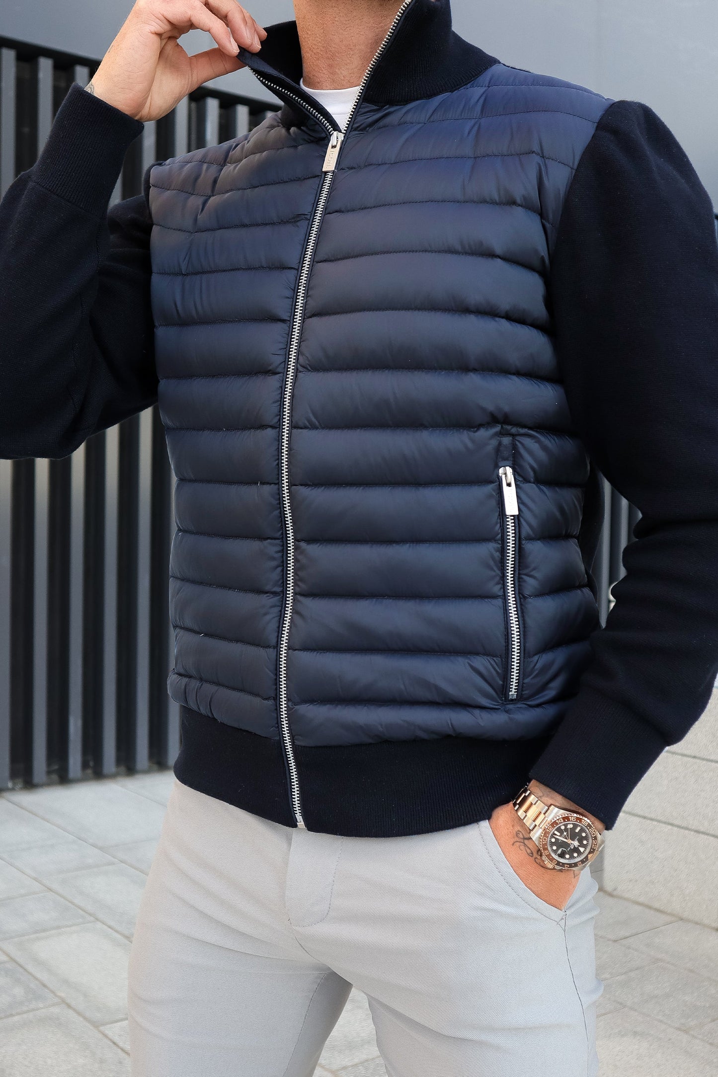 Veste Homme Polyvalente Élégante - Manches Détachables & Coupe Slim