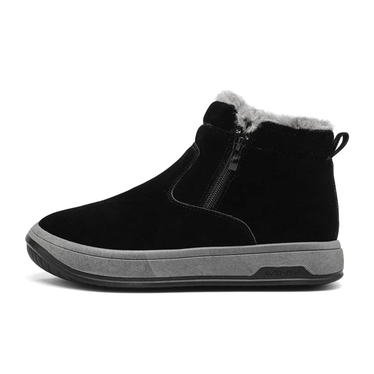 Bottes Hivernales Doublées Fourrure avec Fermeture Éclair
