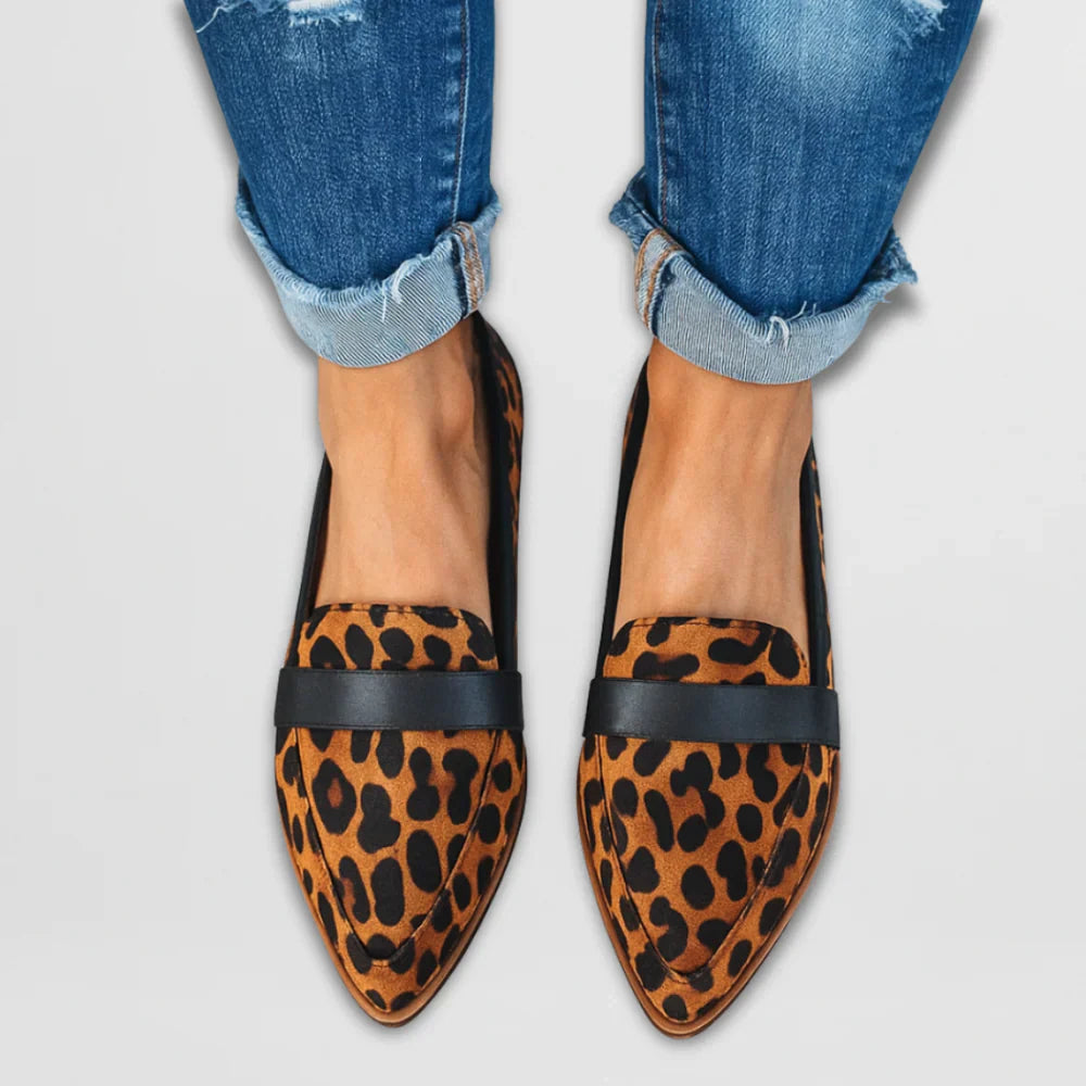 Mocassins Femmes Élégants en Cuir avec Bout Pointu & Look Chic