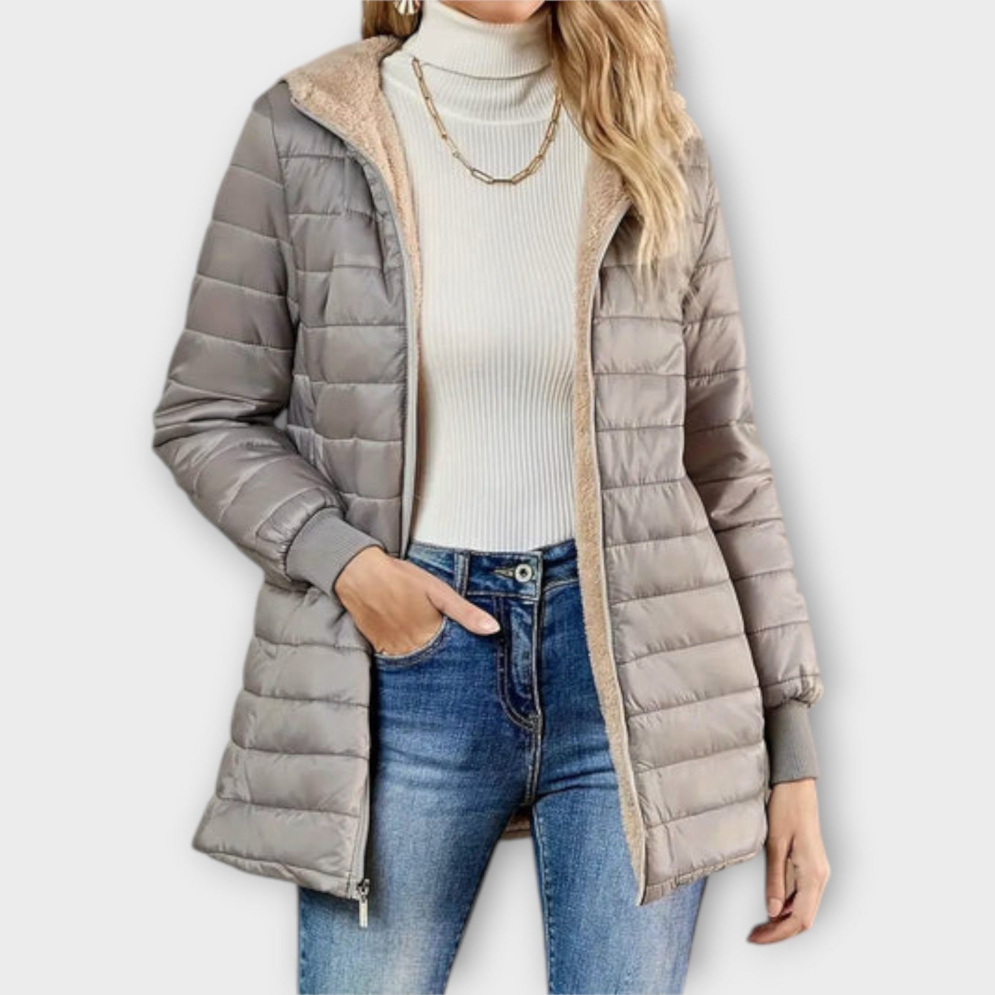 Veste Hiver Douillette Femme - Matelassée Élégante avec Doublure Polaire - LuxeStyle