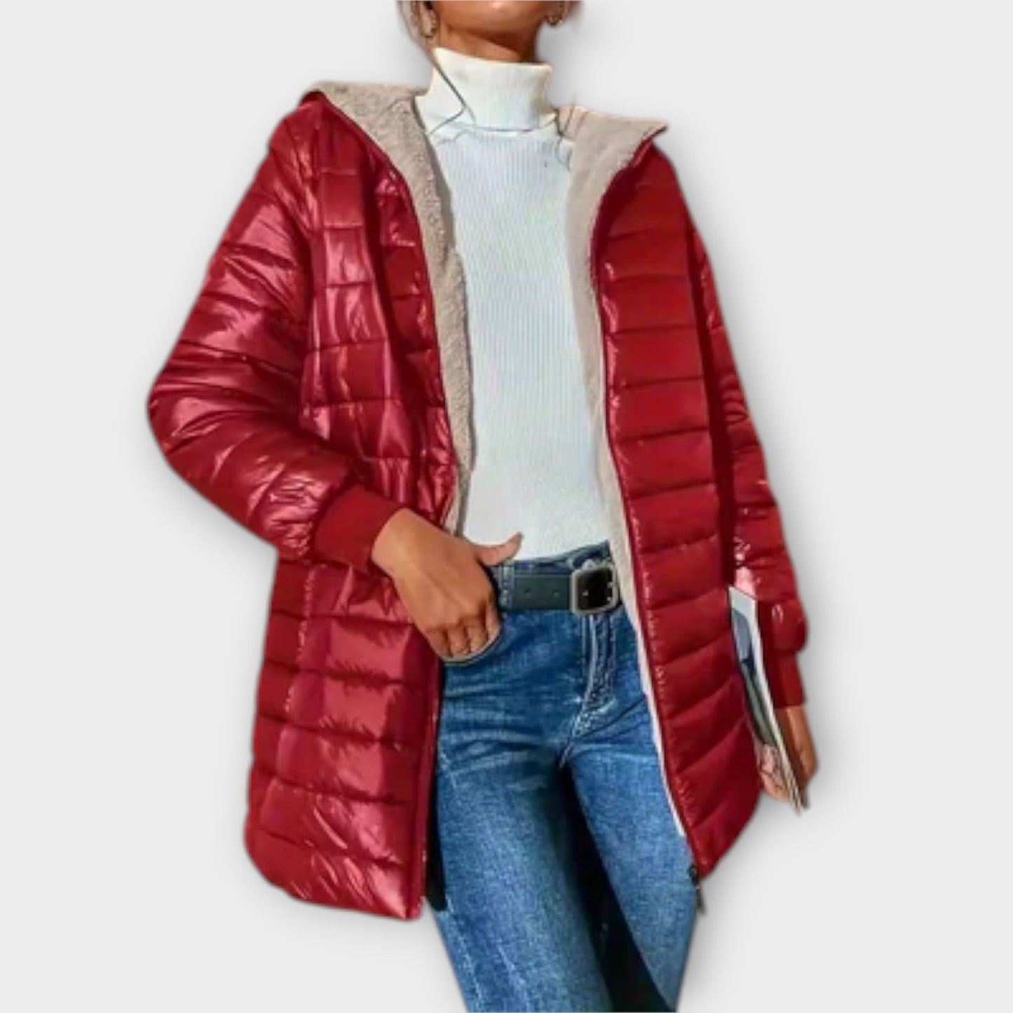Veste Hiver Douillette Femme - Matelassée Élégante avec Doublure Polaire