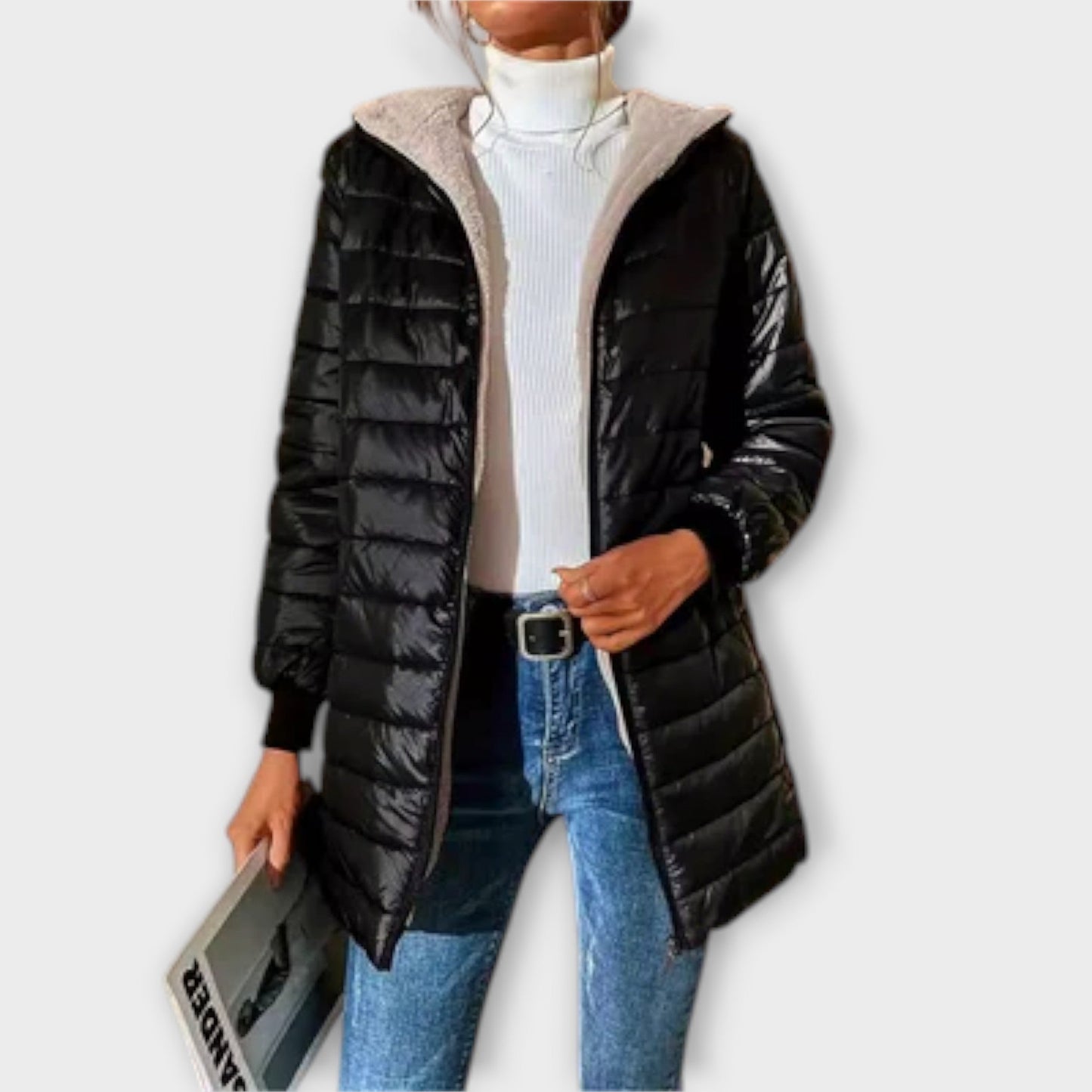 Veste Hiver Douillette Femme - Matelassée Élégante avec Doublure Polaire