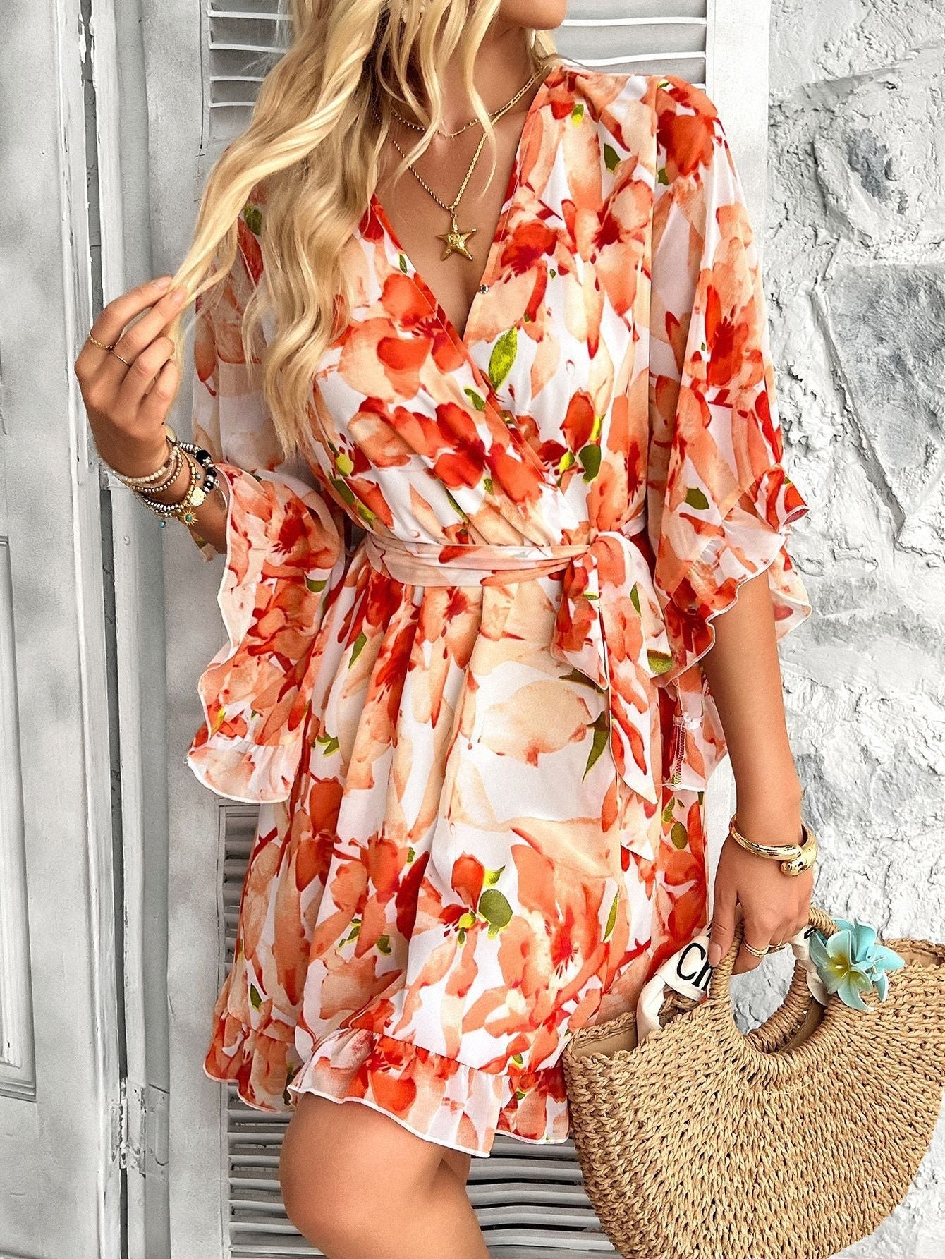 Robe Été à Volants pour Femme - Parfaite pour les Soirées D'Été