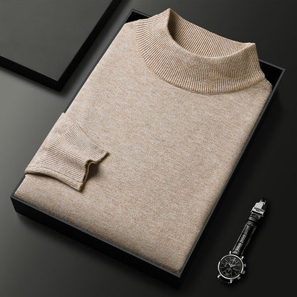 Pull Homme Hiver Douillet – Col Montant et Style Chic