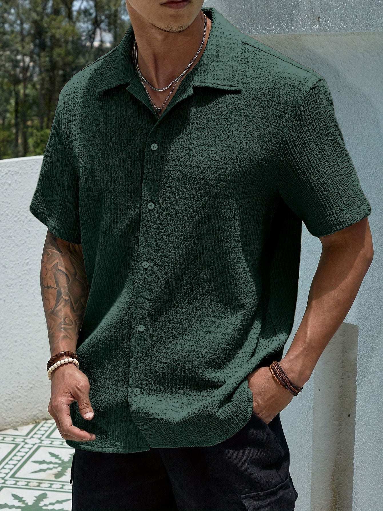 Chemise Homme Casual Chic - Chemise Coton Douce Boutonnée pour Look Relaxe
