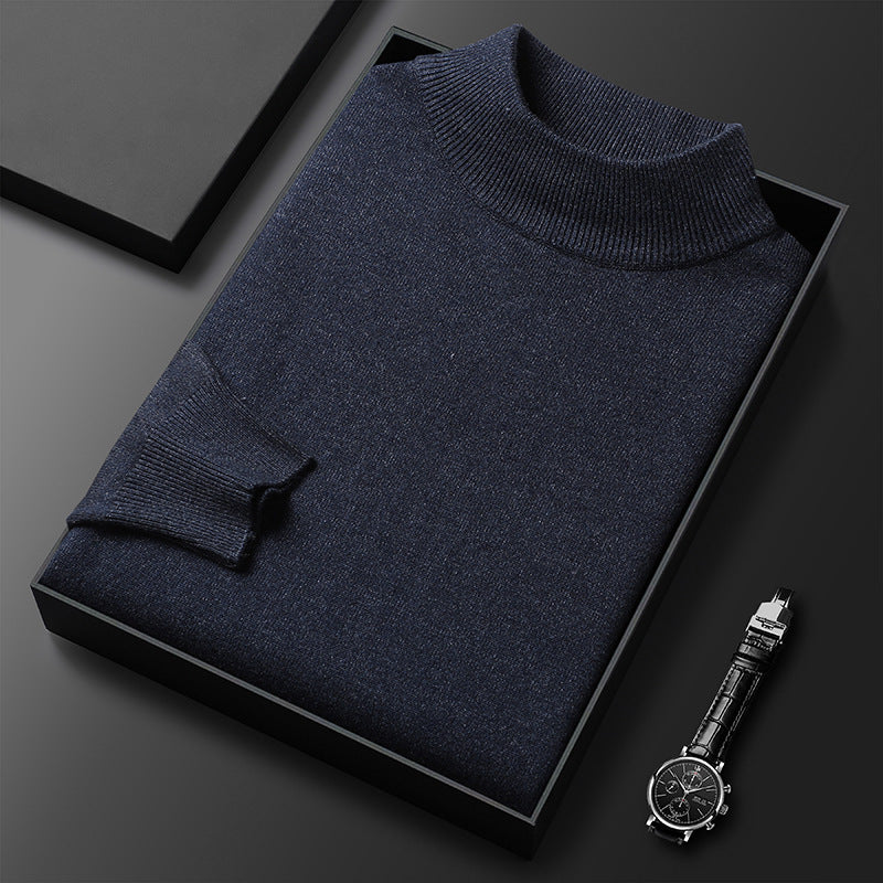 Pull Homme Laine Douce Col Montant