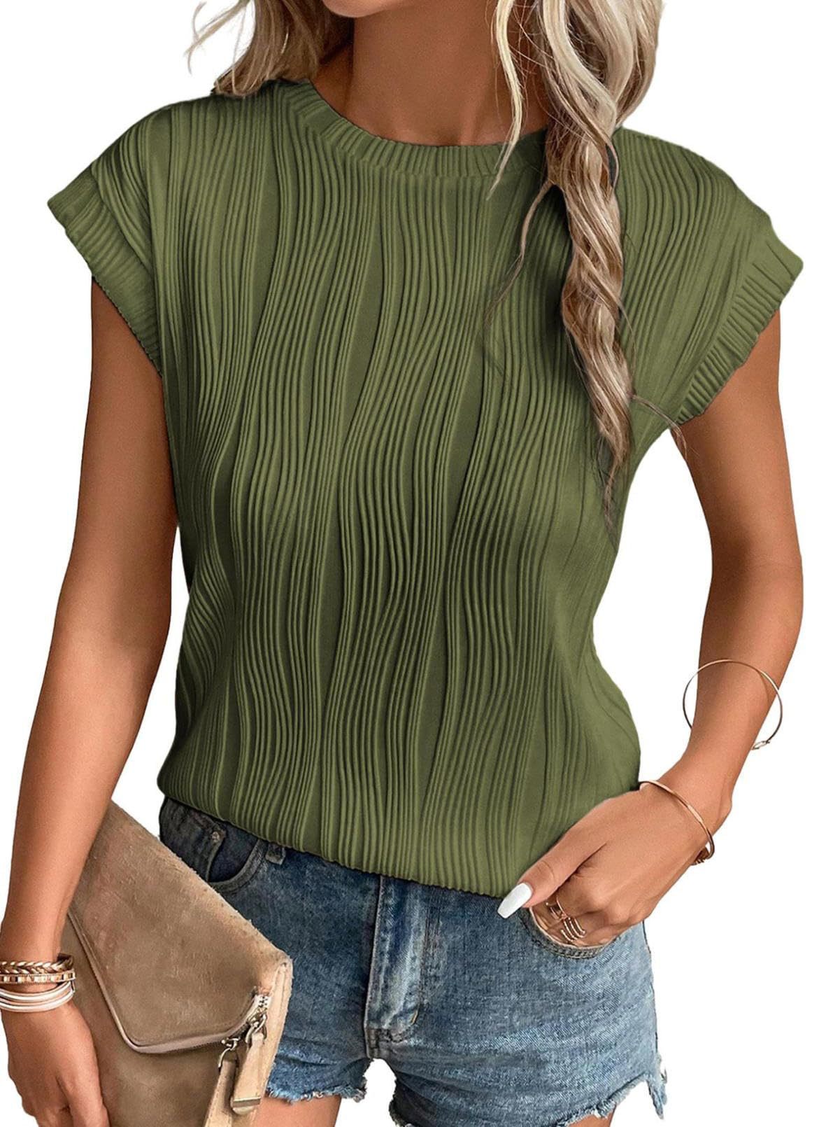 Blouse Féminine Noire Plissée Élégante