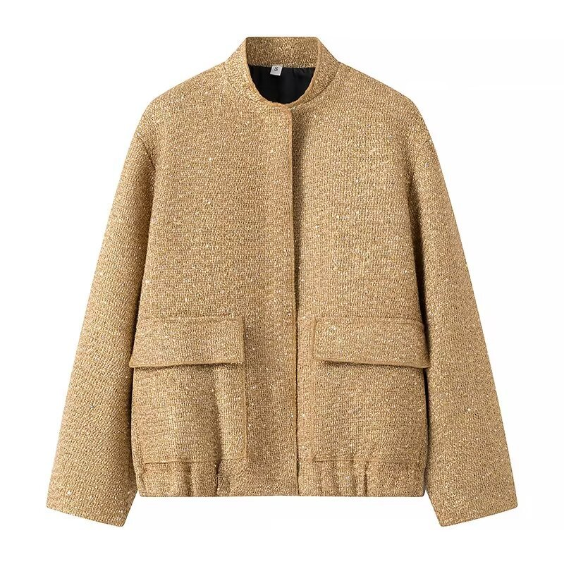 Veste Femme Élégante Manches Longues Paillettes