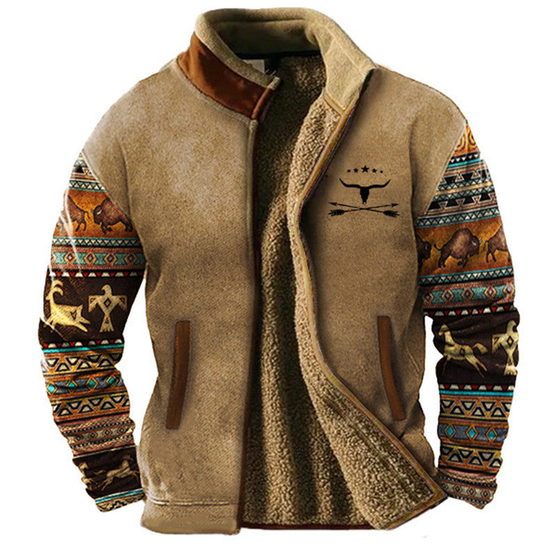 Veste en laine épaisse à carreaux écossais pour homme - LuxeStyle