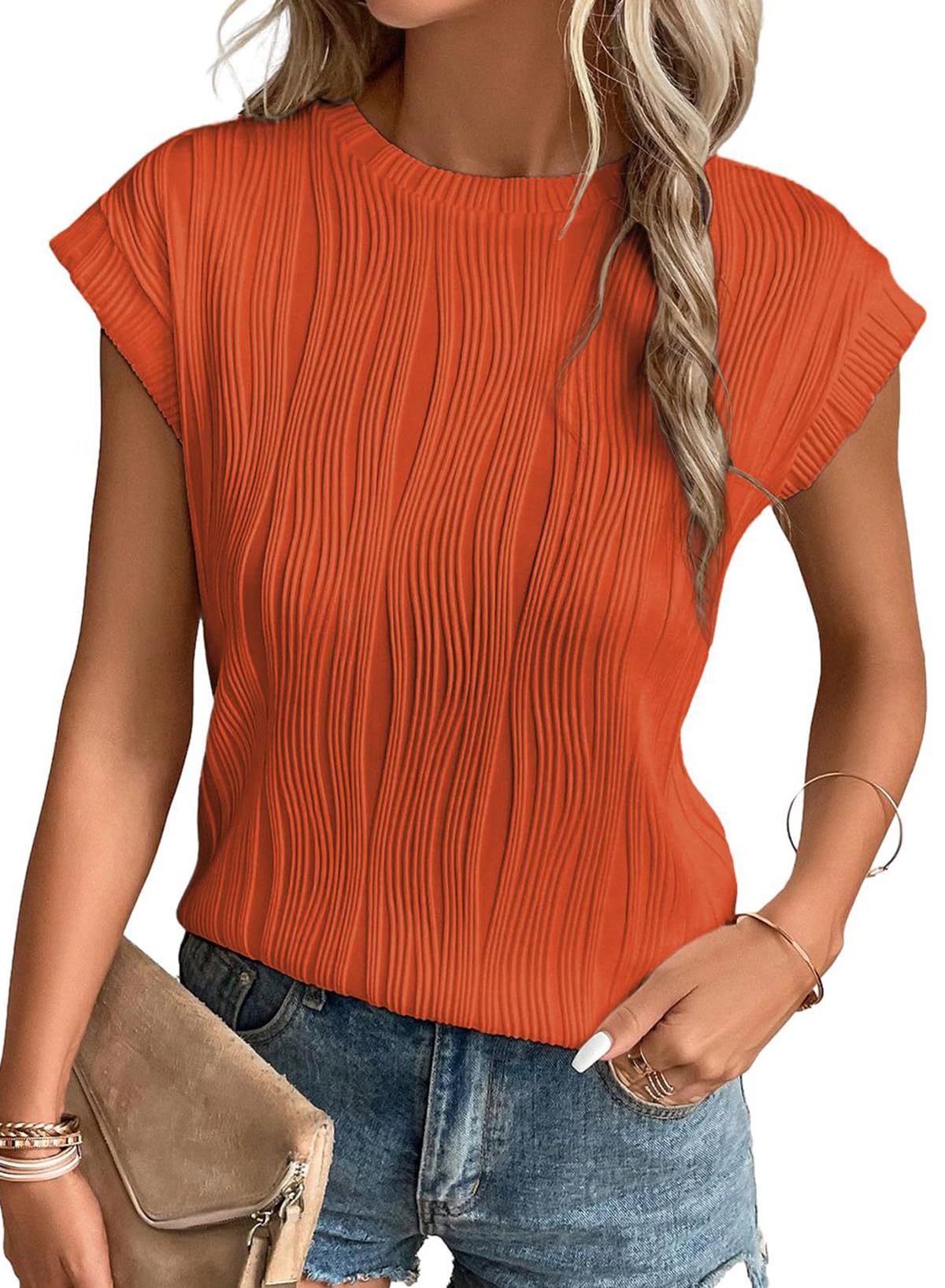 Blouse Féminine Noire Plissée Élégante