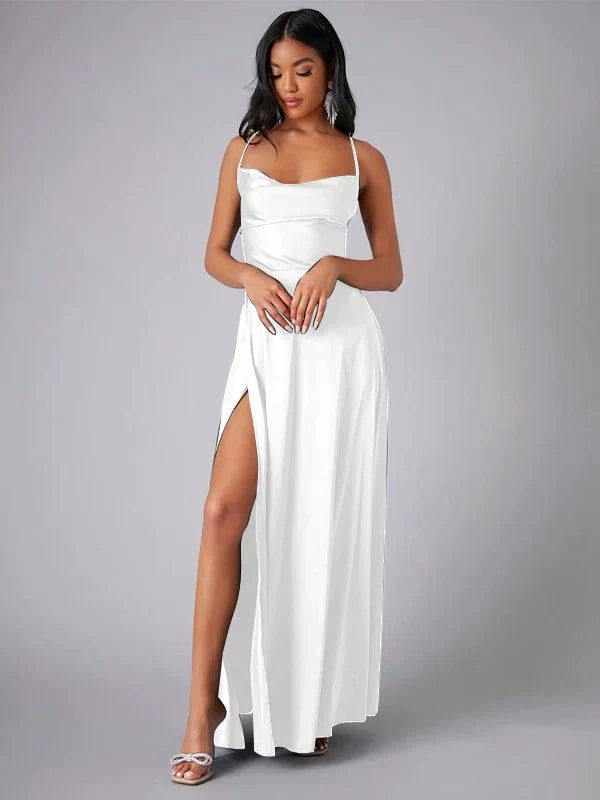 Robe de soirée Émeraude Décolletée pour femme