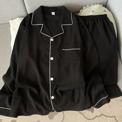 Pyjama Homme Chaud Hiver avec Pantalon et Haut à Manches Longues