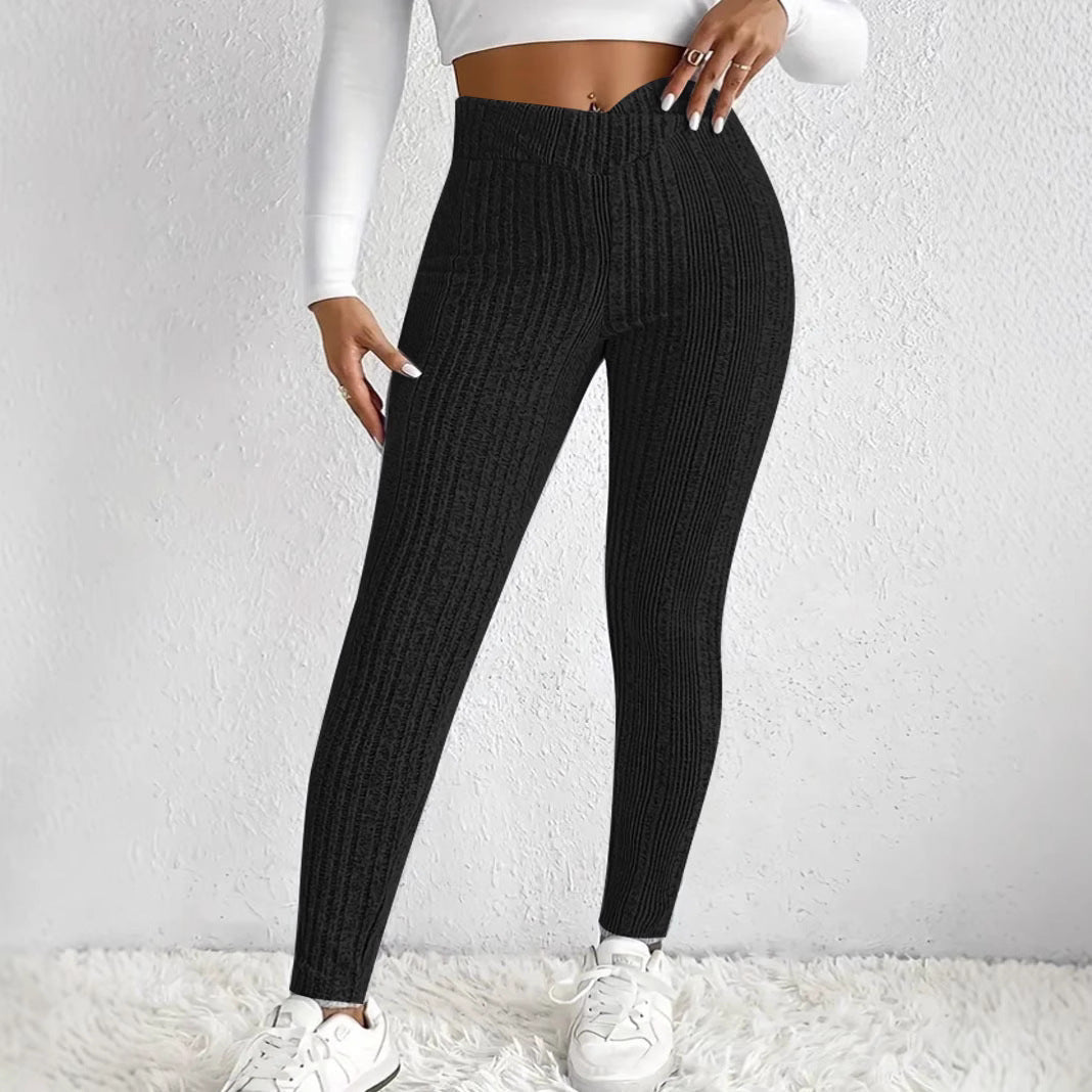 Pantalon Femme Rayé Élégant & Confortable pour Automne