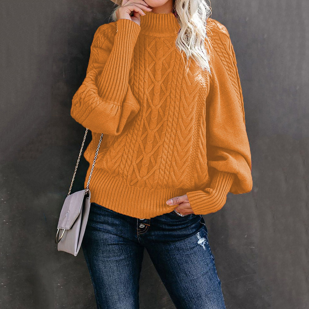 Pull femme coloré à manches longues et col rond