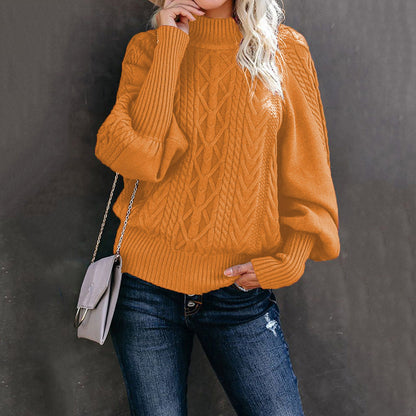 Pull femme coloré à manches longues et col rond