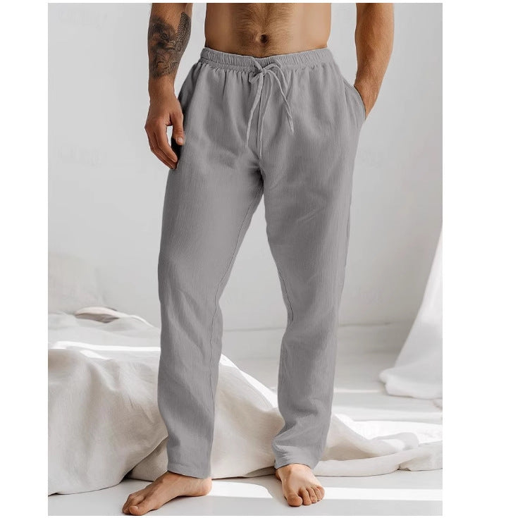 Pantalon de Nuit Homme Blanc Doux avec Élastique