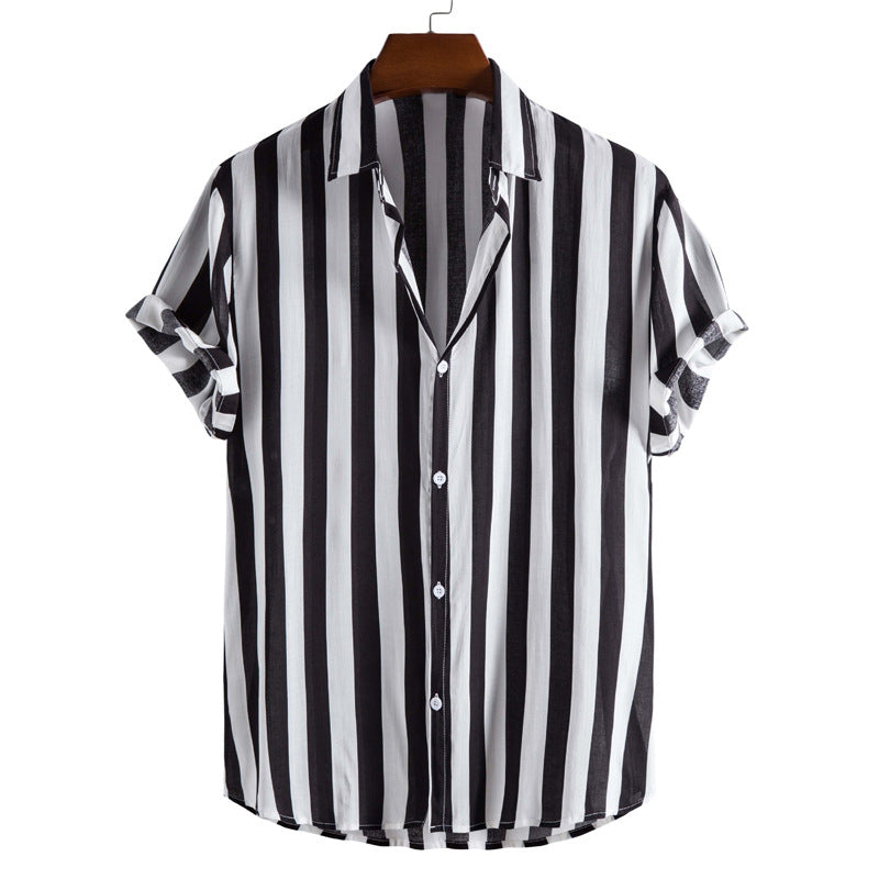 Chemise Homme Rayée Slim Estivale - LuxeStyle