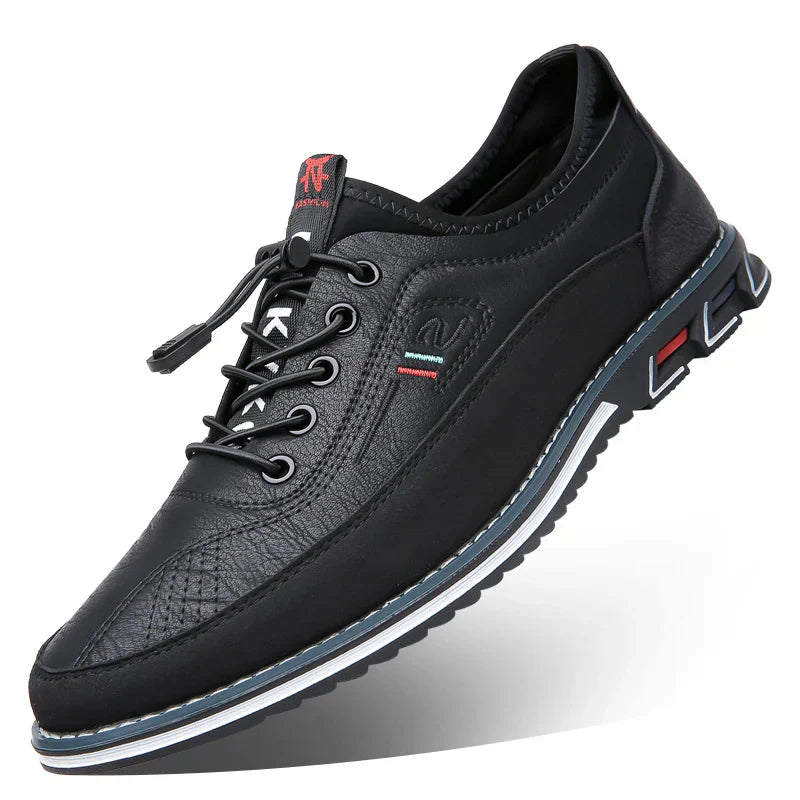 Chaussure de ville cuir brun et noir homme élégant