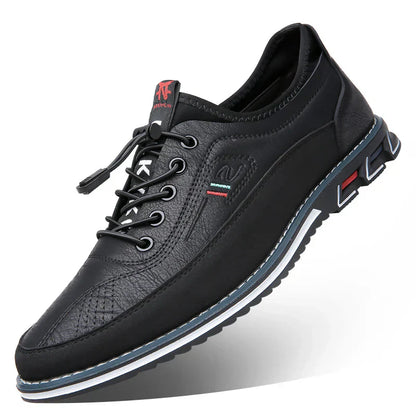 Chaussure de ville cuir brun et noir homme élégant