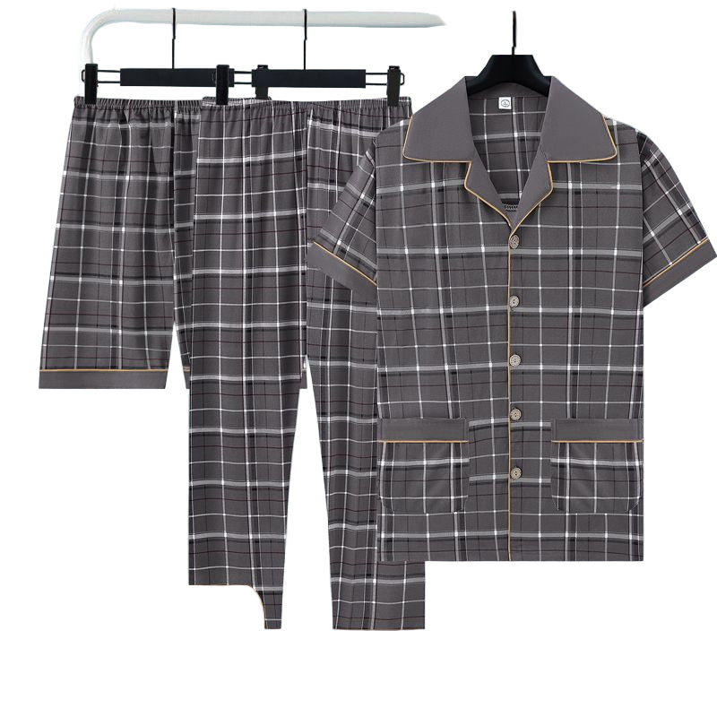 Pyjama Homme Confortable Été - T-Shirt et Pantalon Couleurs Vives