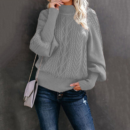 Pull femme coloré à manches longues et col rond