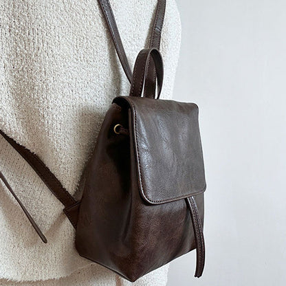 Sac à dos cuir femme brun vintage