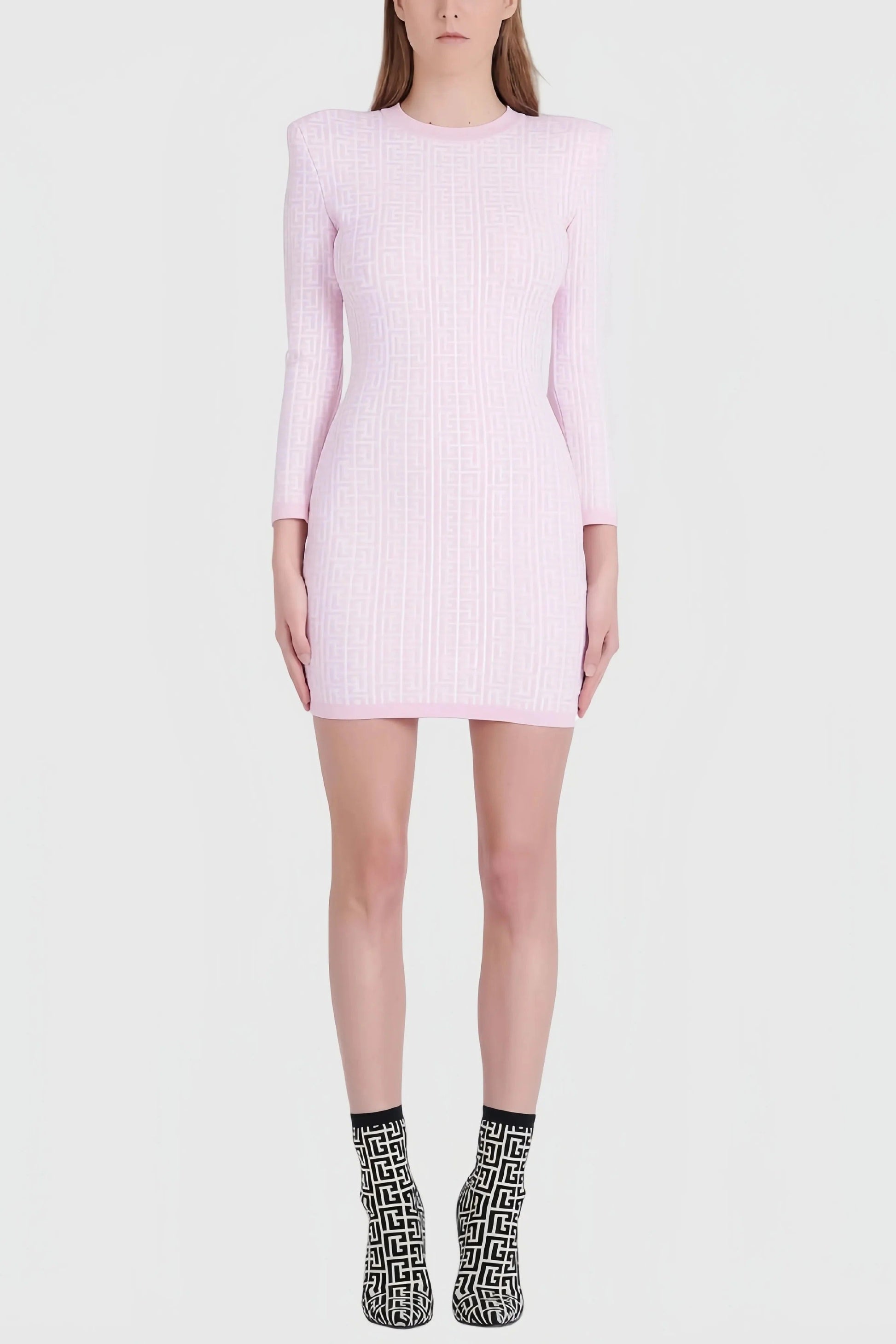 Robe Élégante à Manches Longues Imprimée pour Femme - LuxeStyle