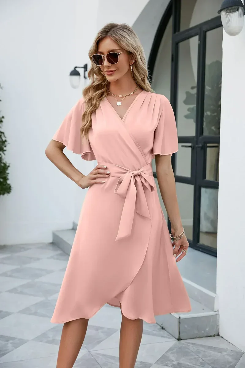 Robe Été Manches Courtes pour Femme