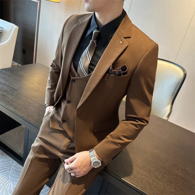 Costume Mariage Homme 3 Pièces Élégant Slim Fit