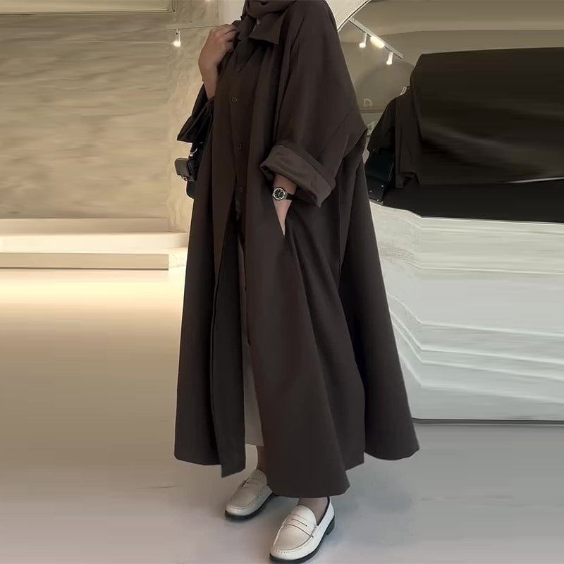 Manteau Femme Élégant Long Taille Grande pour Hiver - LuxeStyle