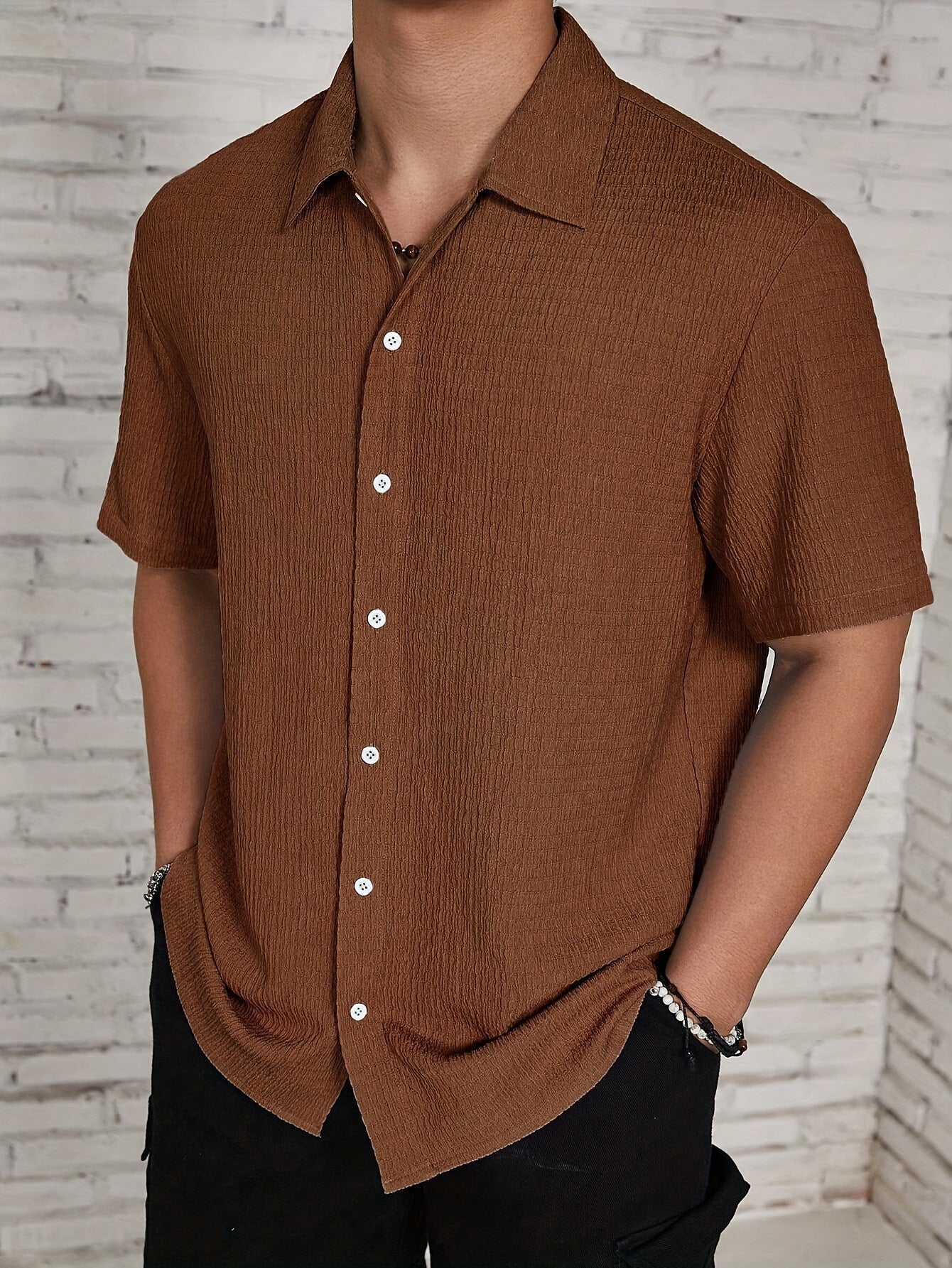 Chemise Homme Casual Chic - Chemise Coton Douce Boutonnée pour Look Relaxe