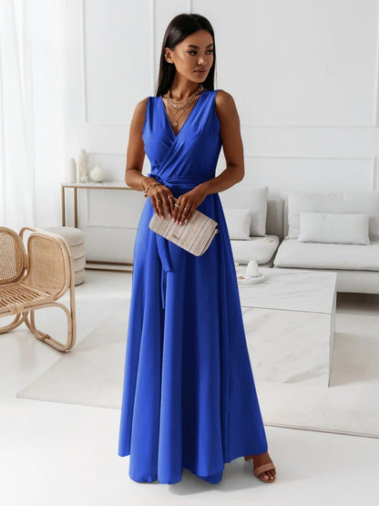 Annabelle™ – Robe Longue Femme Élégante Encolure en V Confortable