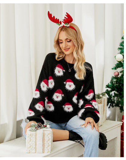 Pull Femme Tricot Élégant Col Rond