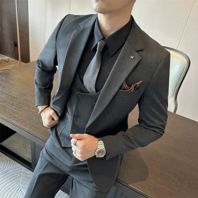Costume Mariage Homme 3 Pièces Élégant Slim Fit