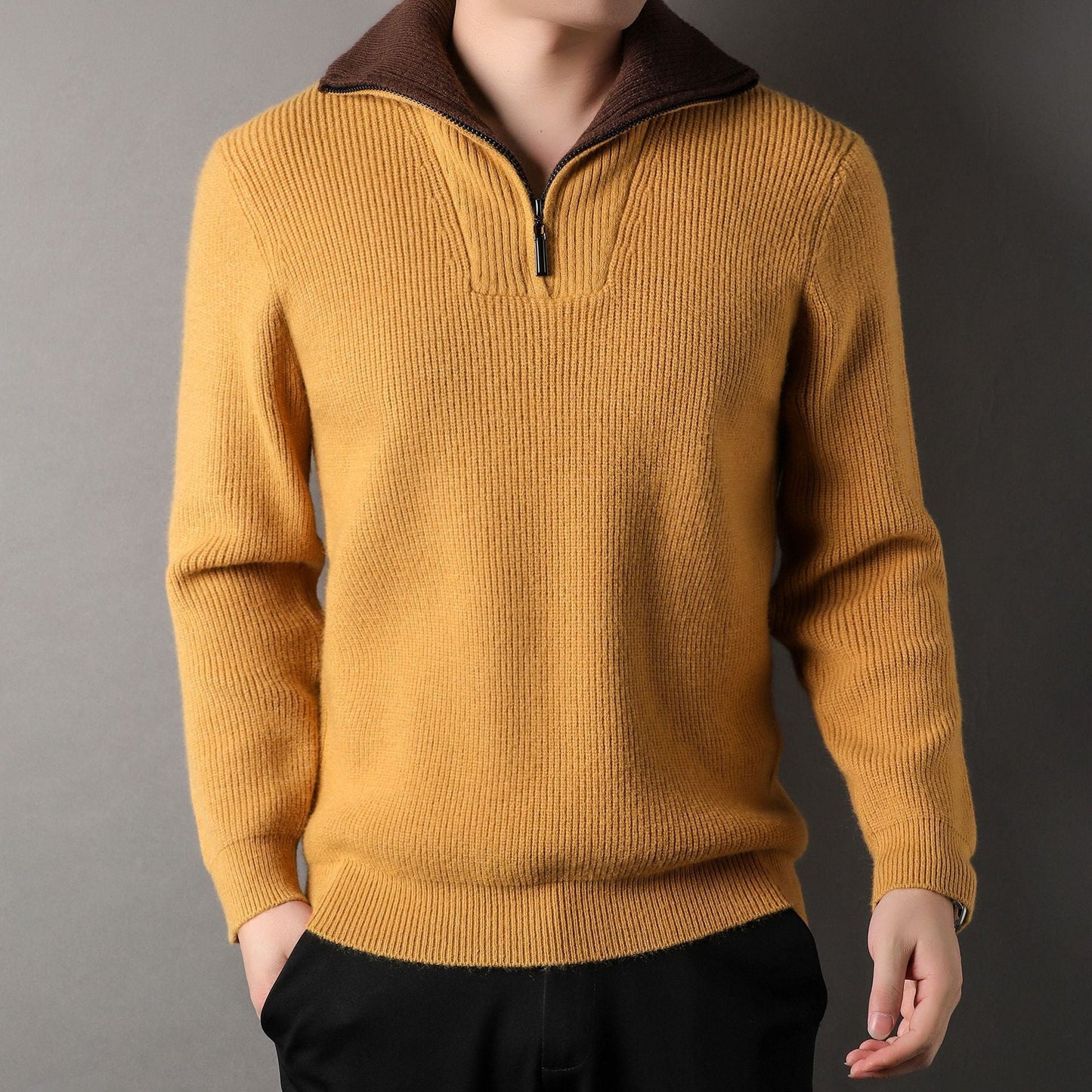Pull Col Montant Chaud Hiver pour Homme - LuxeStyle