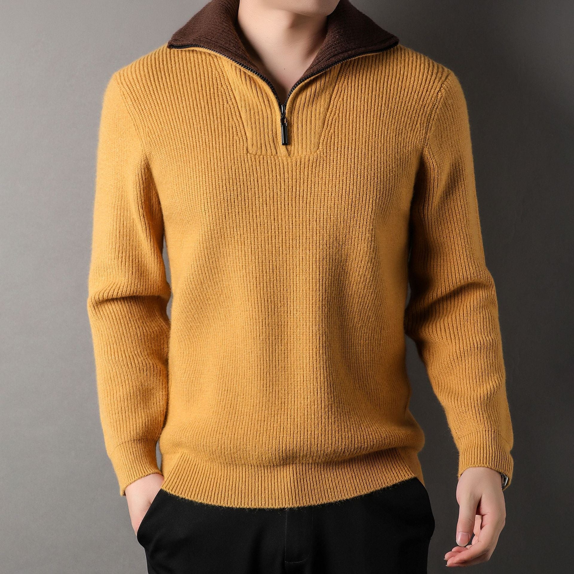 Pull Col Montant Chaud Hiver pour Homme - LuxeStyle