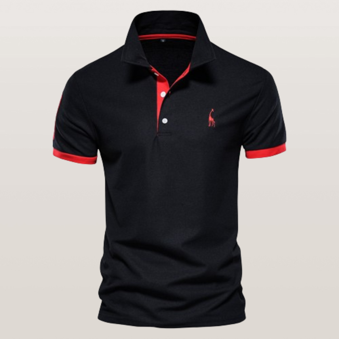 Polo Homme Marine à Manches Courtes Style Décontracté
