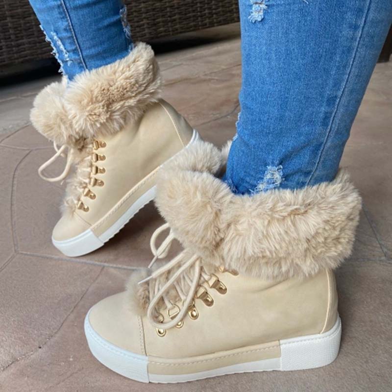 Bottines Fourrées Élégantes pour Femme - Chaussures Hiver Chaudes - LuxeStyle