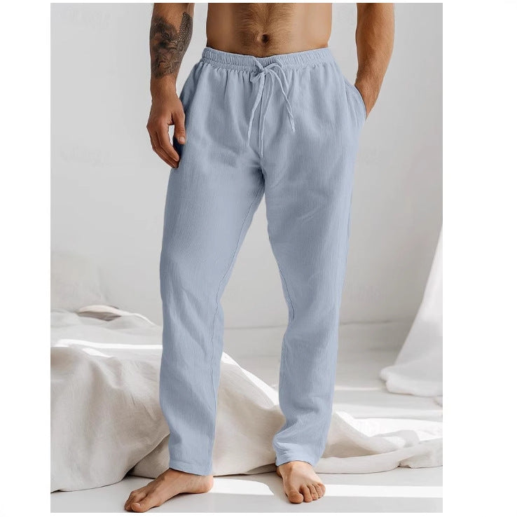 Pantalon de Nuit Homme Blanc Doux avec Élastique
